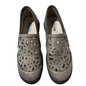 JBU Jambu Wildflower Moc Women's Gray Slip-On Comfort Shoes Memory Foam Size 7